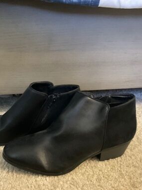 Style & Co Ankle Booties, Low Heel, Black Size 10